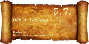 Dús Tímea névjegykártya