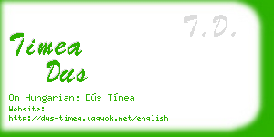 timea dus business card