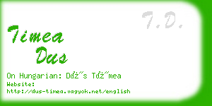 timea dus business card